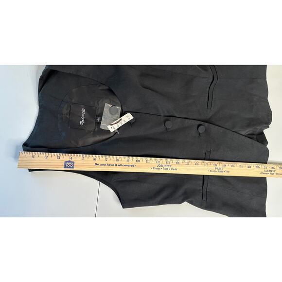Madewell NWT Black Scoopneck Cutaway Vest Tencel Lyocell/Cotton/Linen Casual 8 - Picture 7 of 9